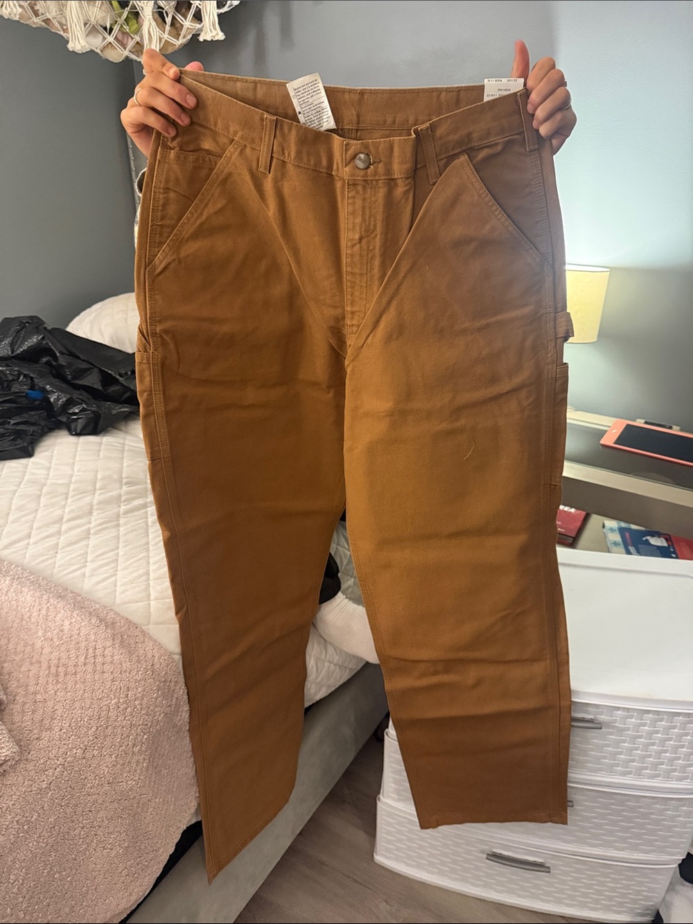 Carhartt Men's Work Cargo Pants in Brown